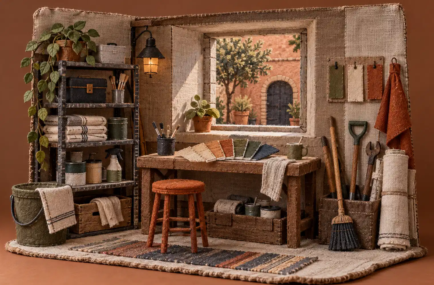 Illustration of property service businesses and their working space